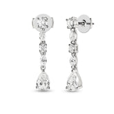PEAR SHAPED DIAMOND DANGLE EARRINGS
